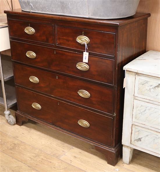 A George III mahogany chest W.105cm